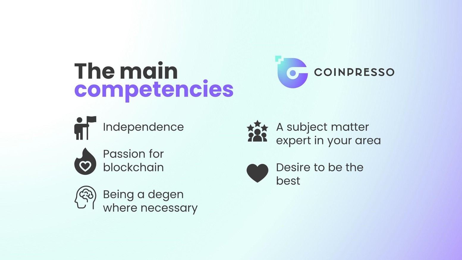 The main competencies