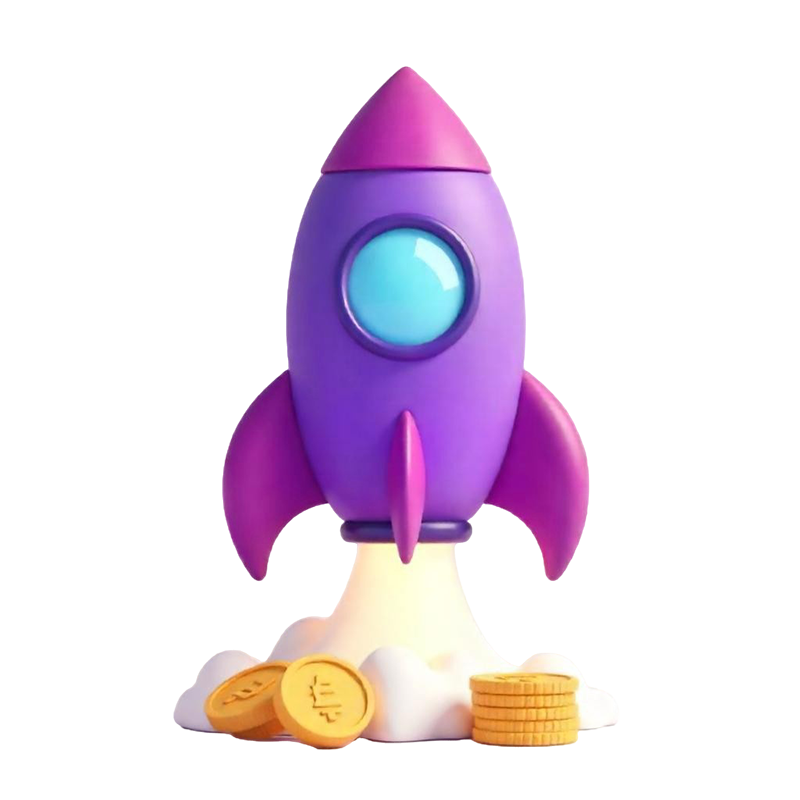 rocket and coin pump