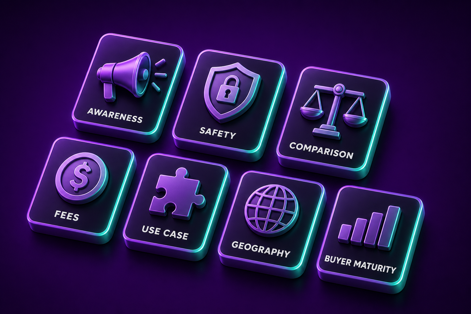 Seven prompt categories that form a representative crypto prompt panel.
