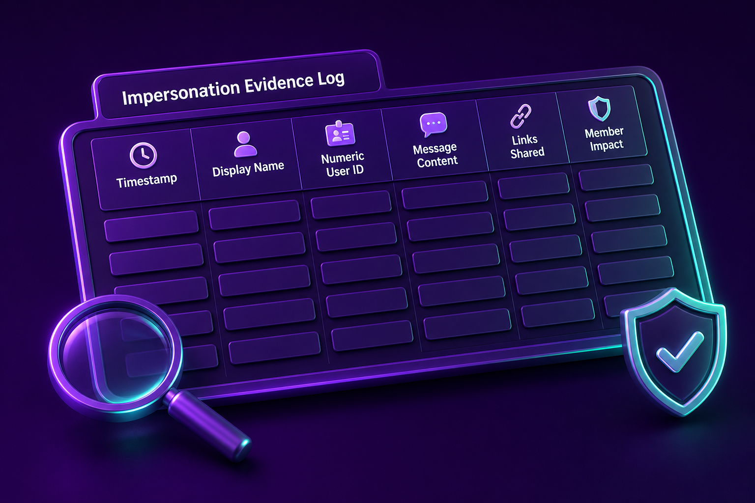 Does your Telegram moderation team have an up-to-date Impersonation Evidence Log?